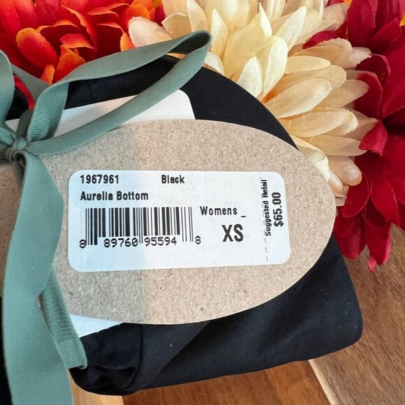 prAna Womens Aurelia XS Bathing Suit Bikini Bottom High Waisted XTRA-SMALL Black - Picture 7 of 9